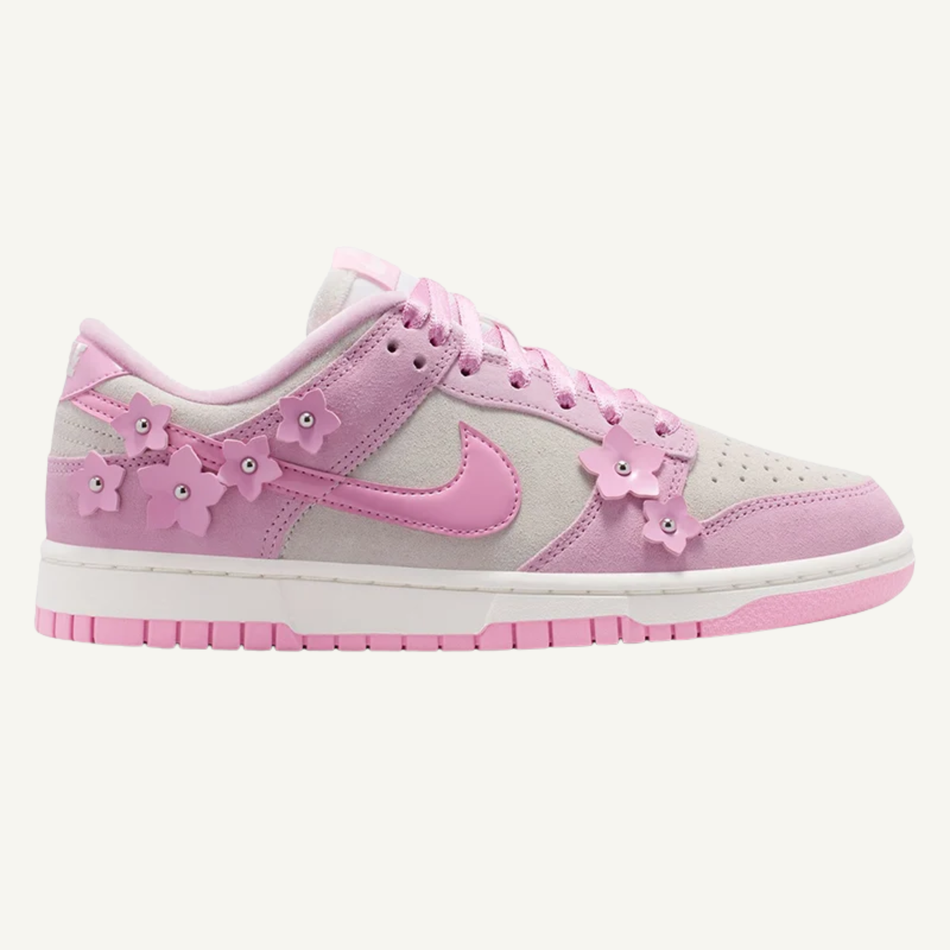 Nike Women's Pink Dunk Low SE 'Florette' Sneakers, IV4726 600