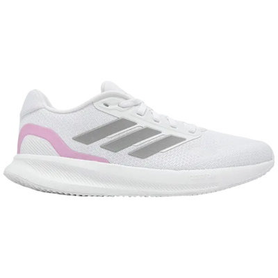 Adidas Women's White/Pink Runfalcon 5 Wide Sneakers, JH6015 (No Box)