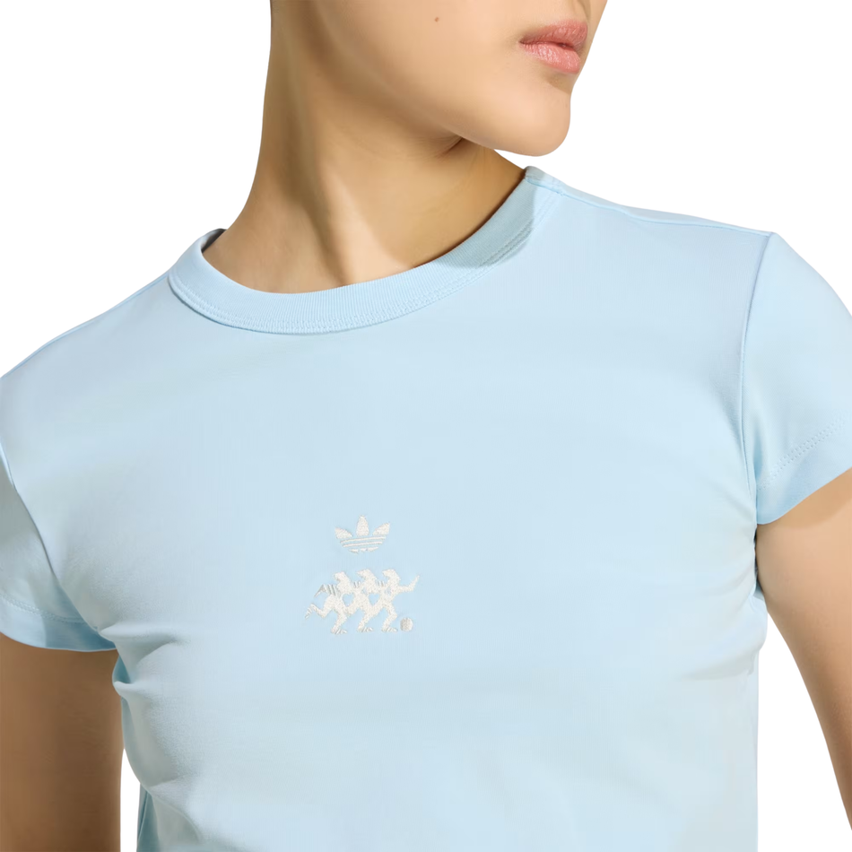Adidas Originals Women's Ice Blue Baby Tee, KU9200