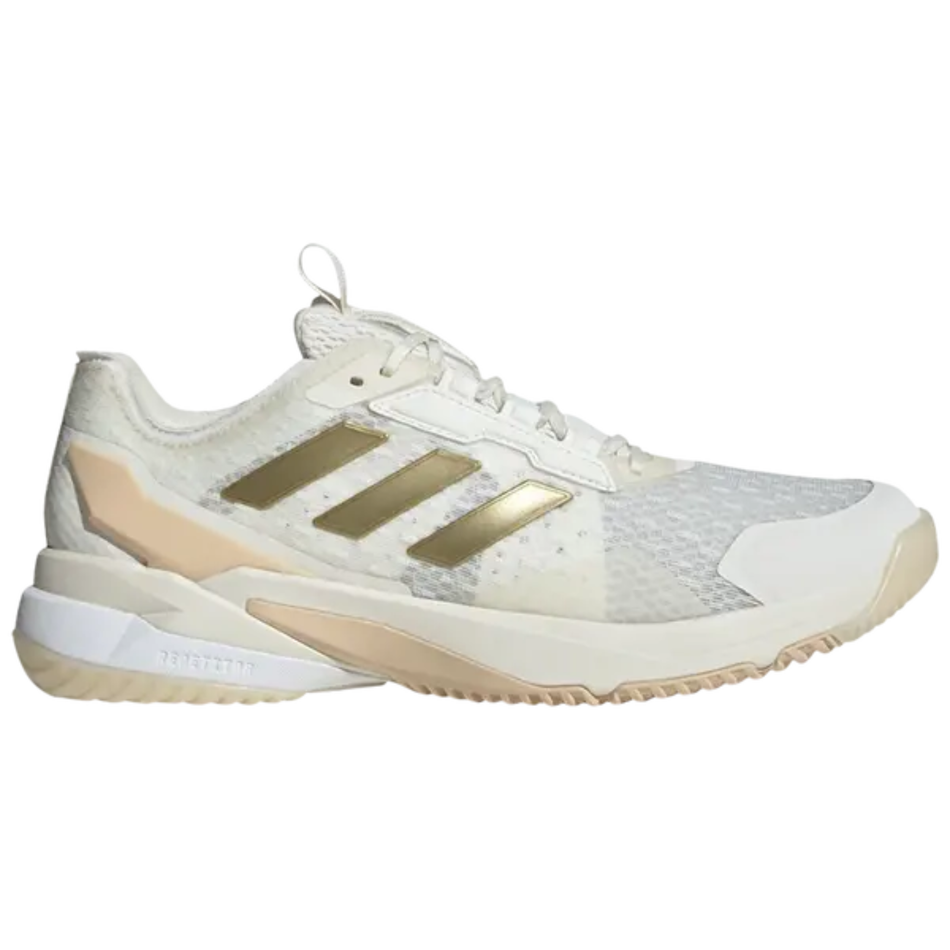 Zapatillas de interior Adidas Crazyflight 6 para mujer, color crema/dorado metalizado, HP7026 (sin caja)