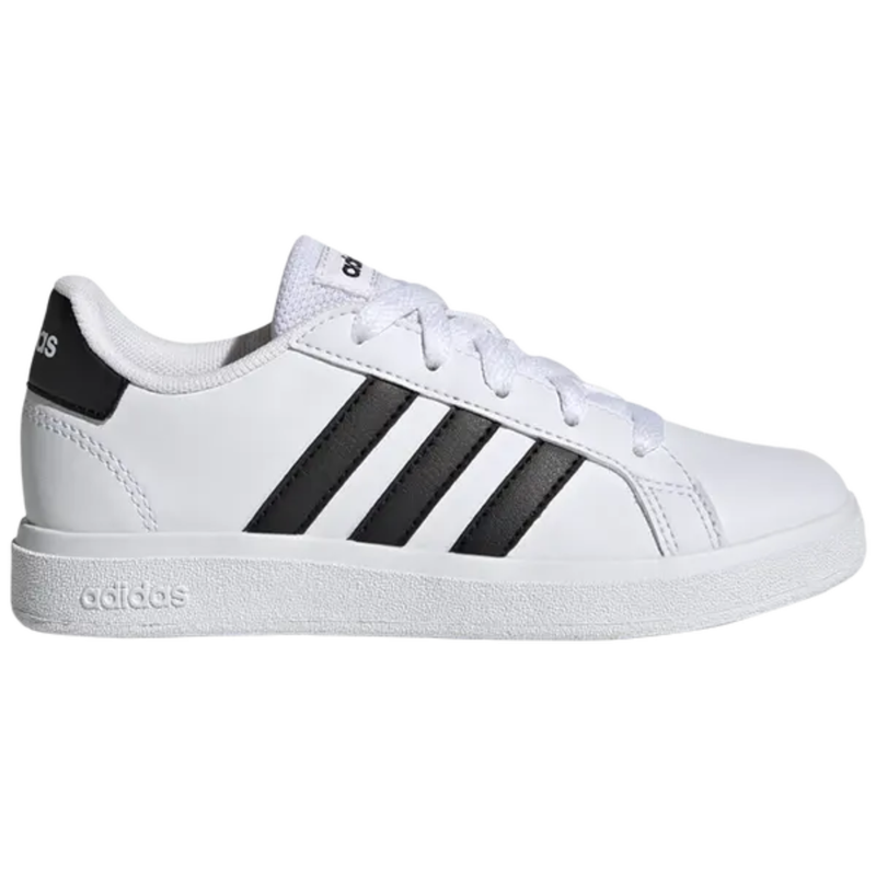 Adidas Kids White/Black Grand Court 2.0 Sneakers, GW6511 (No Box)