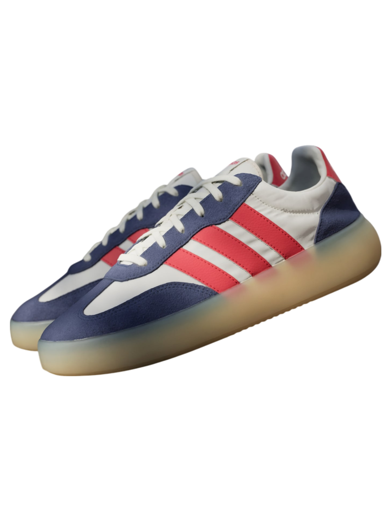 Zapatillas Adidas Barreda para hombre, blanco roto/rubí puro/azul oscuro, JP9667