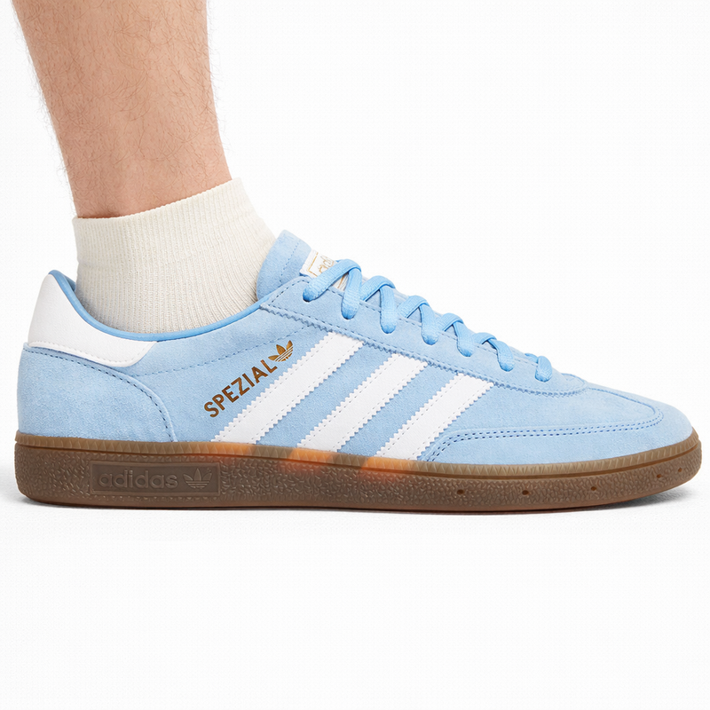 Zapatillas de balonmano Adidas Originals Spezial para hombre en azul claro/goma, BD7632