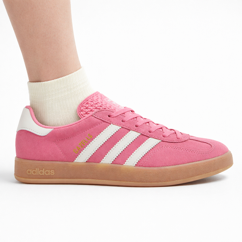 Zapatillas de interior Adidas Gazelle rosa para mujer, JR1356
