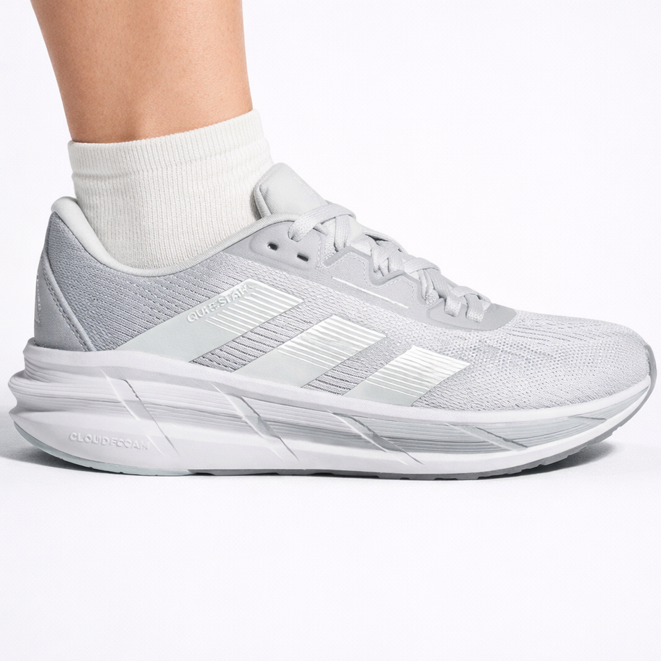Zapatillas Adidas Questar 3 para mujer, gris/plateado, IF9560 (sin caja)