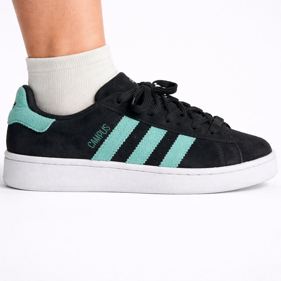 Adidas Women's Black/Mint Campus 00sv Sneakers, IF9638 (No Box)
