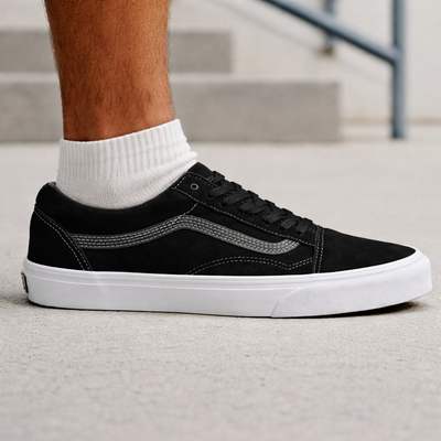Zapatillas Vans Old Skool Pig Suede negras para hombre, VN0A2Z42BLK
