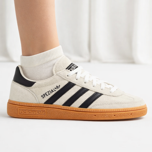 Adidas Originals Women's Grey/Black/Gum Handball Spezial Sneakers, IF6562
