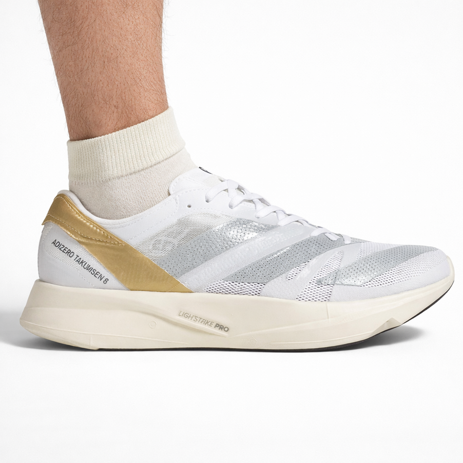 Adidas Men's White/Grey Tinman Elite x Adizero Takumi Sen 8, GW1380 (No Box)