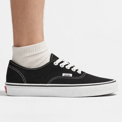 Vans Men's Black Authentic Canvas Sneakers, VN000EE3BLK