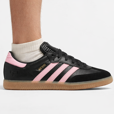Adidas Originals Men's Black/Pink Messi Samba Sneakers, JP7845