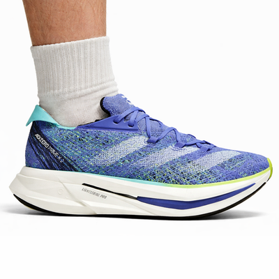 Zapatillas Adidas Adizero Prime X 2.0 para hombre, color azul/limón lúcido, IF1209 (sin caja)