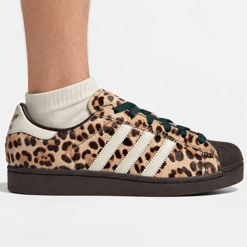 Zapatillas Adidas Originals Superstar II "Leopard" marrones para mujer, KI4203