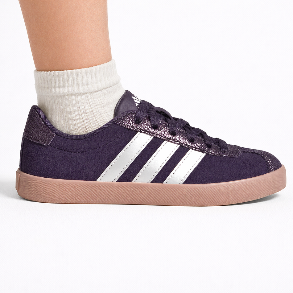 Zapatillas Adidas VL Court para niños en morado, JS3485