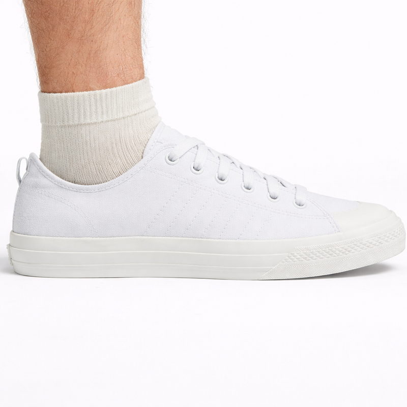Zapatillas Adidas Nizza de lona blancas para hombre, EF1883