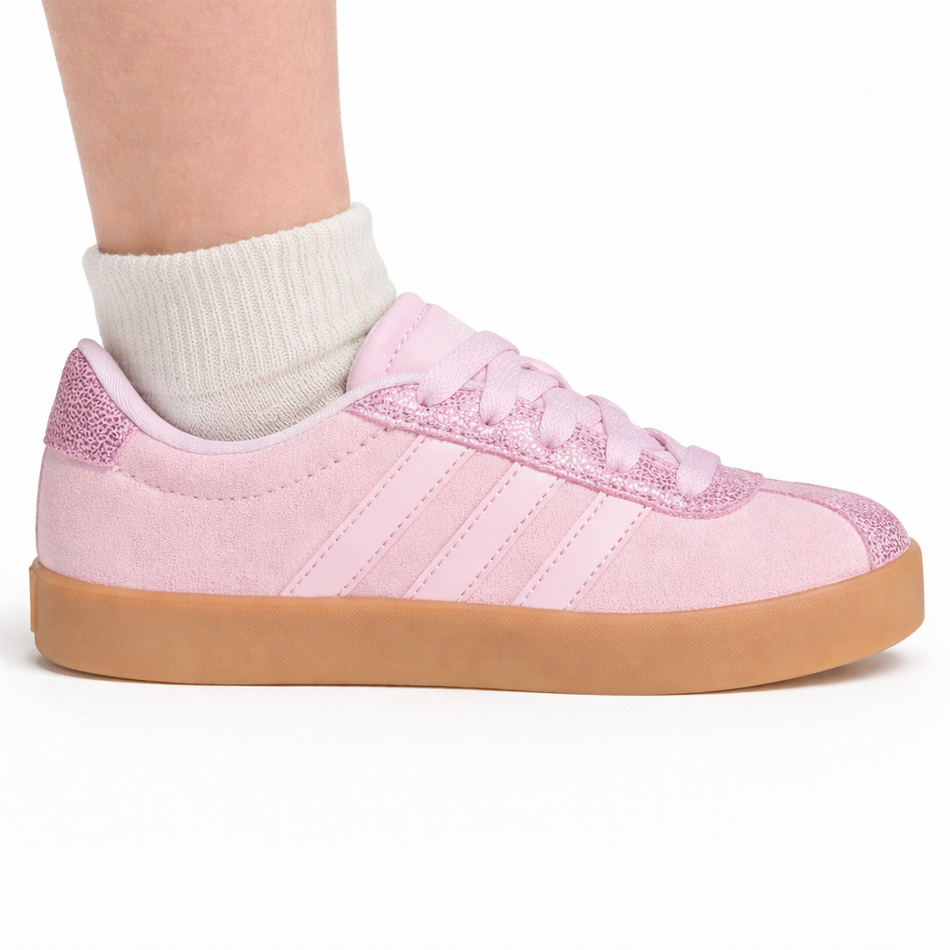 Zapatillas Adidas VL Court 3.0 para niños en rosa, JS3484