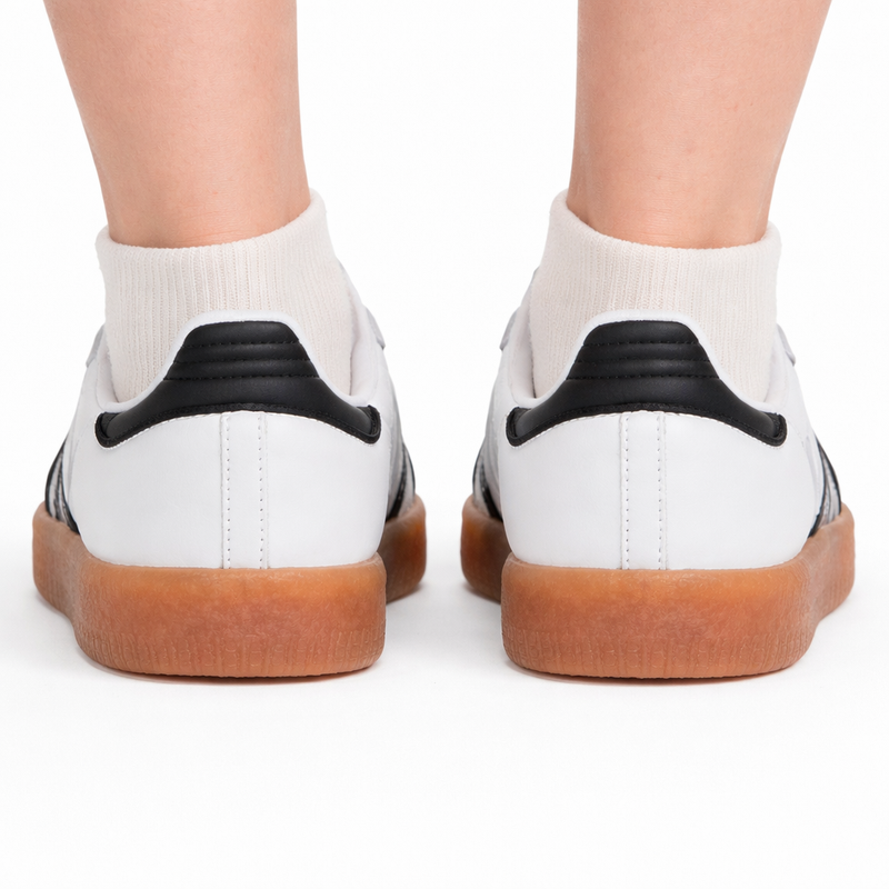 Zapatillas Adidas Originals Sambae para mujer, blancas, negras y doradas, JI1349