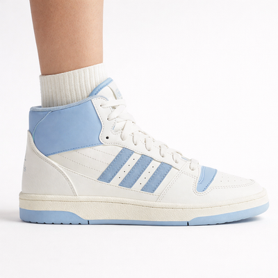 Zapatillas Adidas Break Start Mid para mujer, blancas y azules, IH7879