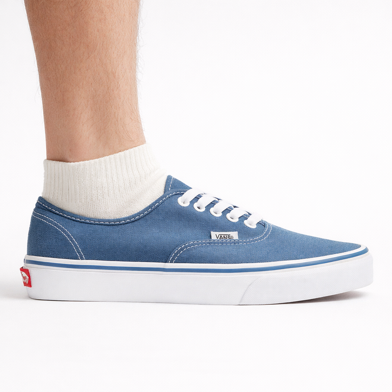 Zapatillas Vans de lona auténticas para hombre, color azul marino, VN000EE3NVY