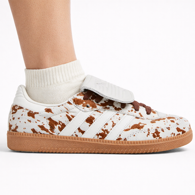 Zapatillas Adidas Originals Samba LT para mujer, estampado de vaca, JS3931