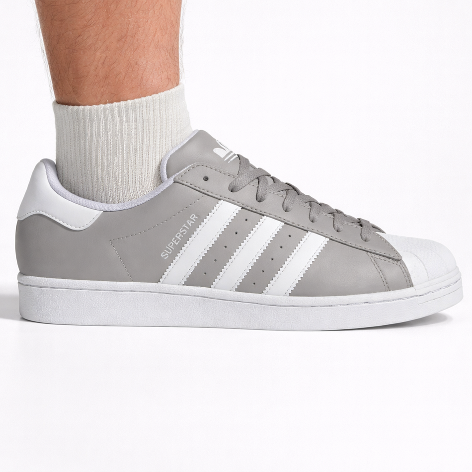 Zapatillas Adidas Originals Superstar para hombre en gris/blanco liso, IH2698 (sin caja)