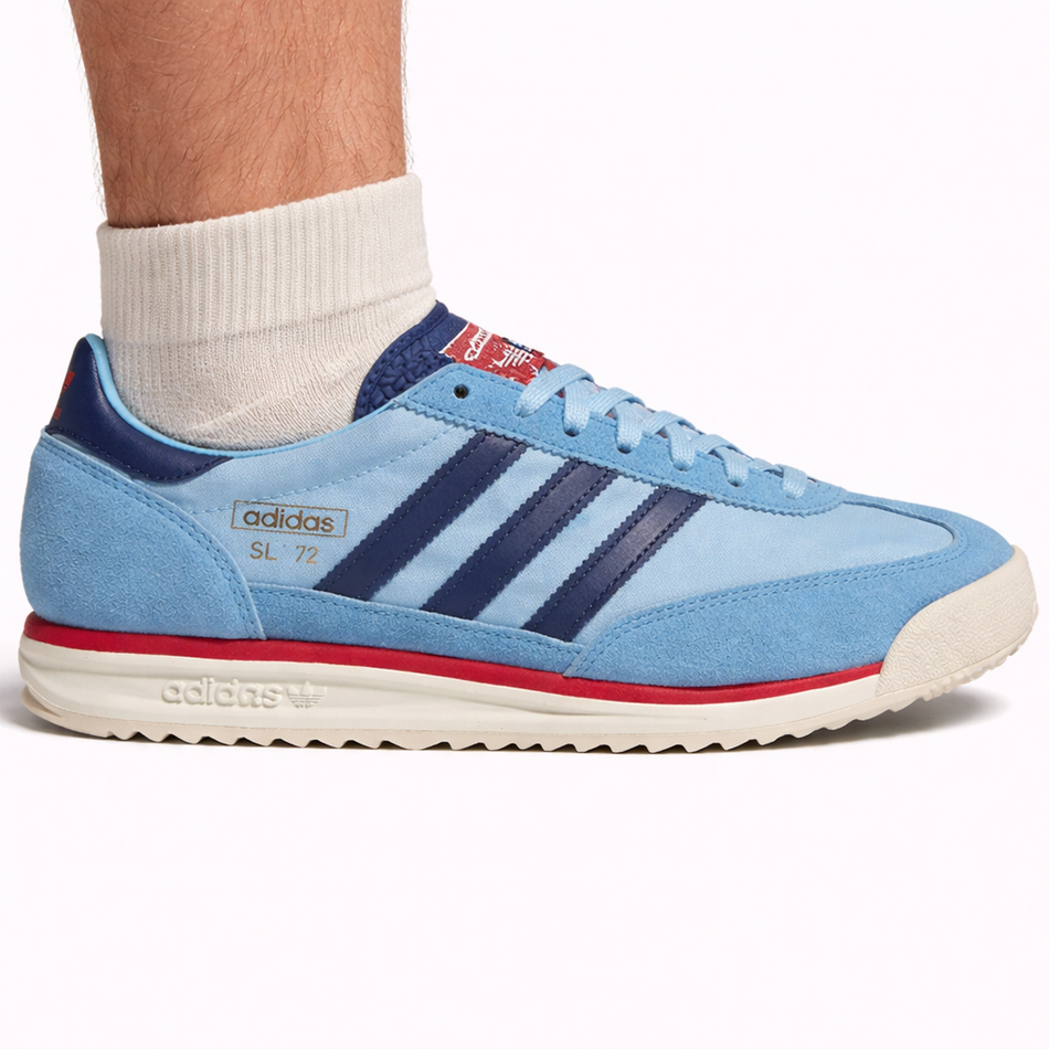 Adidas Originals Men's Blue/Scarlet SL72 RS Sneakers, IG4649 (No Box)