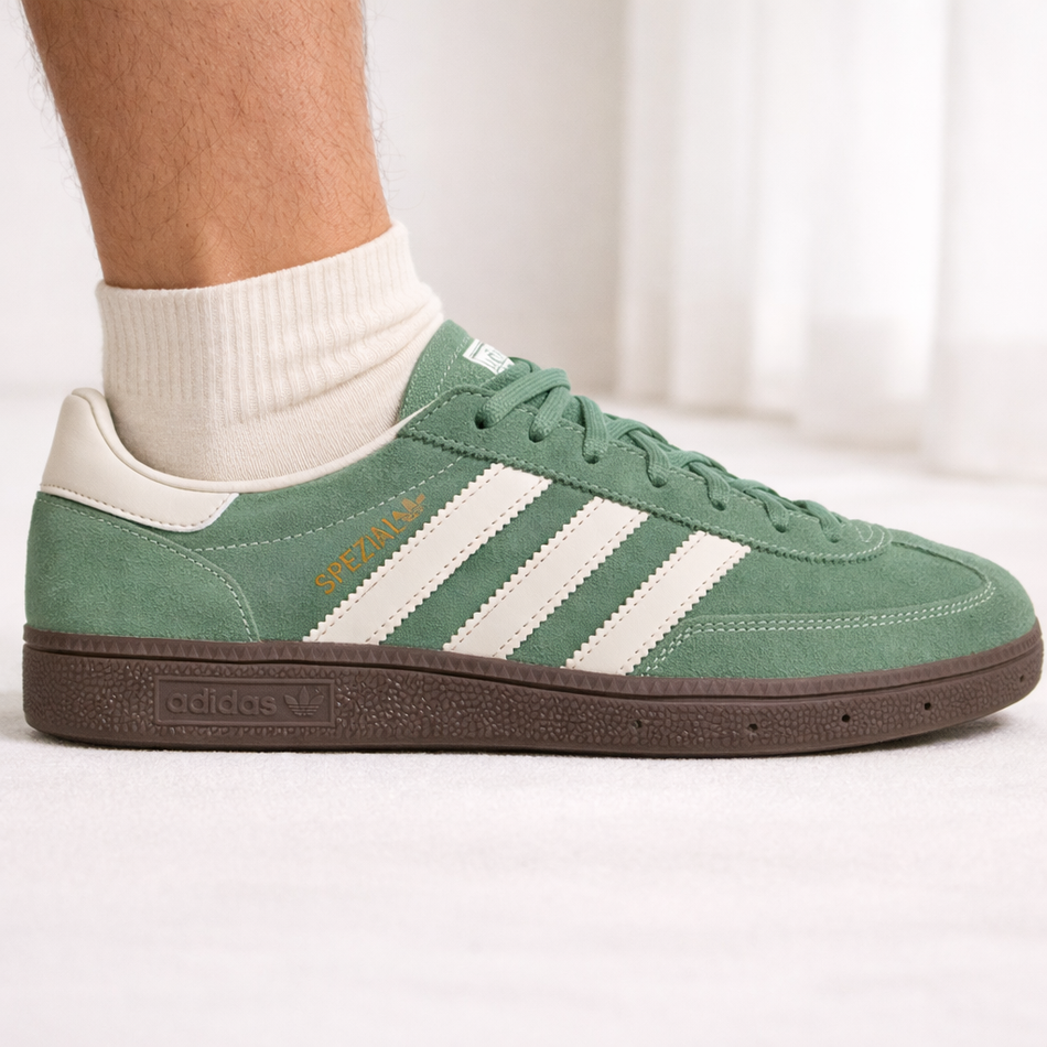 Adidas Originals Men's Green Handball Spezial Sneakers, IG6192