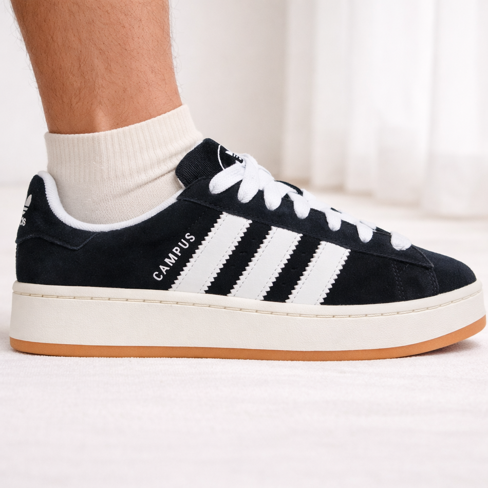 Zapatillas Adidas Campus negras de los años 2000 para hombre, HQ8708 (sin caja)