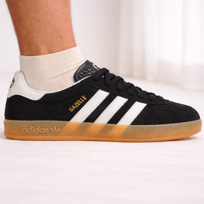 Zapatillas de interior Adidas Originals Gazelle para hombre, color negro/blanco nube/goma, JI2060