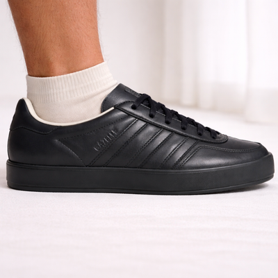 Zapatillas de interior Adidas Originals Luxe Gazelle negras para hombre, JH5415