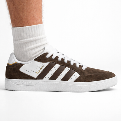 Adidas Men's Brown Tyshawn Low Sneakers, IE3126 (No Box)