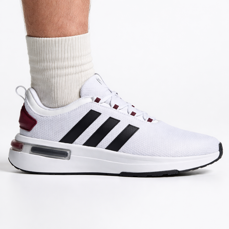 Zapatillas Adidas Racer TR23 para hombre, color blanco, negro y rojo, IH2324 (sin caja)