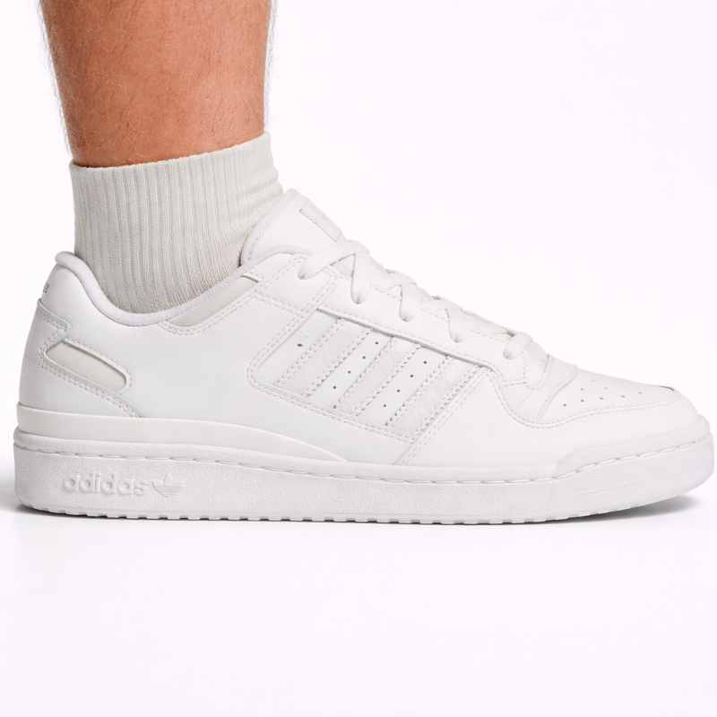 Adidas Men's White Forum Low CL Sneakers, IH7828 (No Box)