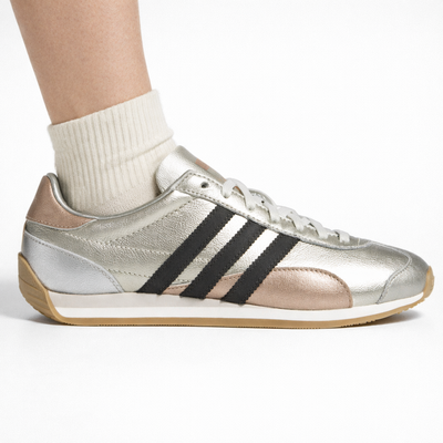Adidas Originals Women's Silver/Gold Country OG Sneakers, JQ0567 (No Box)
