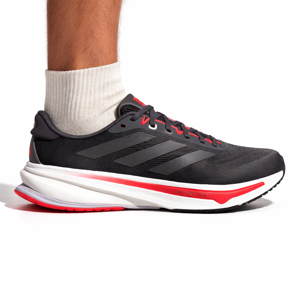 Zapatillas Adidas Supernova Rise 2 para hombre, gris/rojo lúcido, JQ4737 (sin caja)
