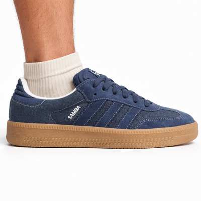 Adidas Originals Men's Denim Blue Samba XLG Sneakers, JQ7441 (No Box)