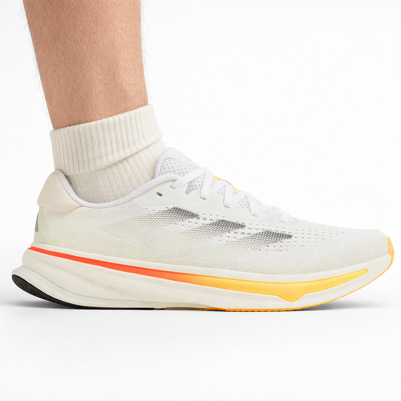 Adidas Men's White/Iron/Spark Supernova Rise Sneakers, IH7613 (No Box)