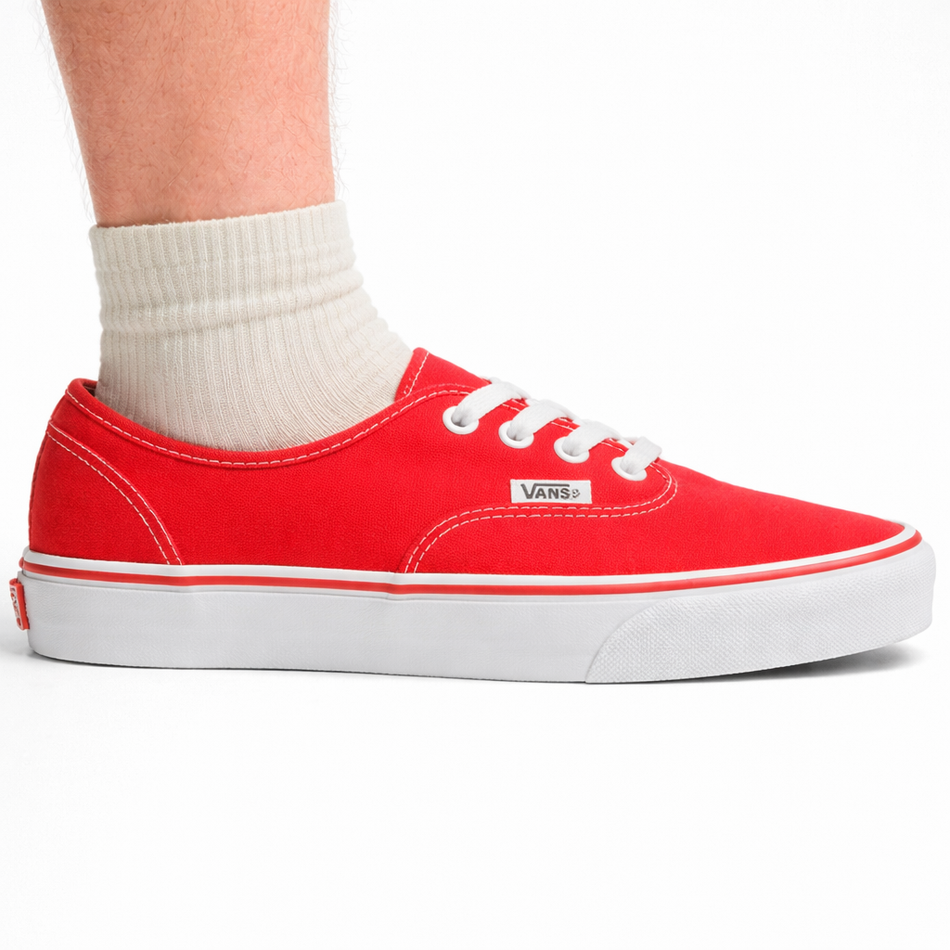 Zapatillas Vans Authentic de lona roja para hombre, VN000EE3RED