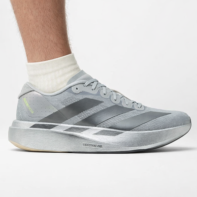 Adidas Mens Silver Adizero EVO SL Shoes, JR3419