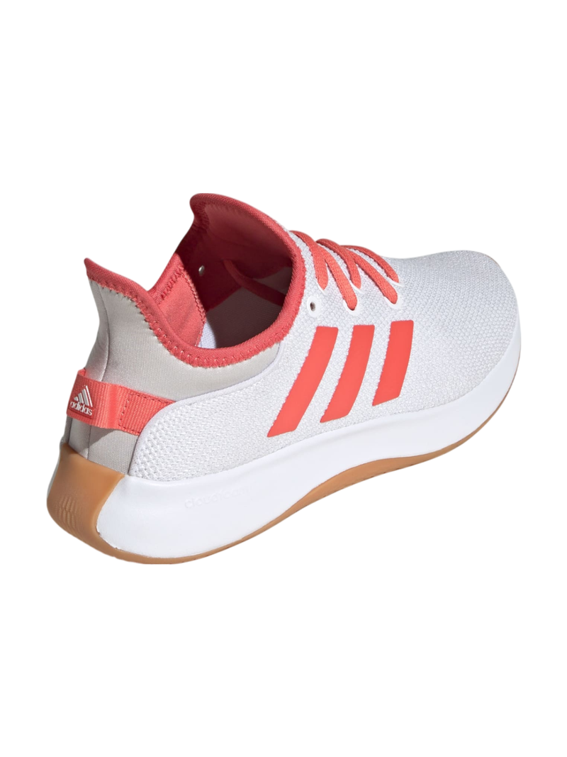 Zapatillas de running Adidas Cloudfoam blancas y rojas para mujer, JI4877