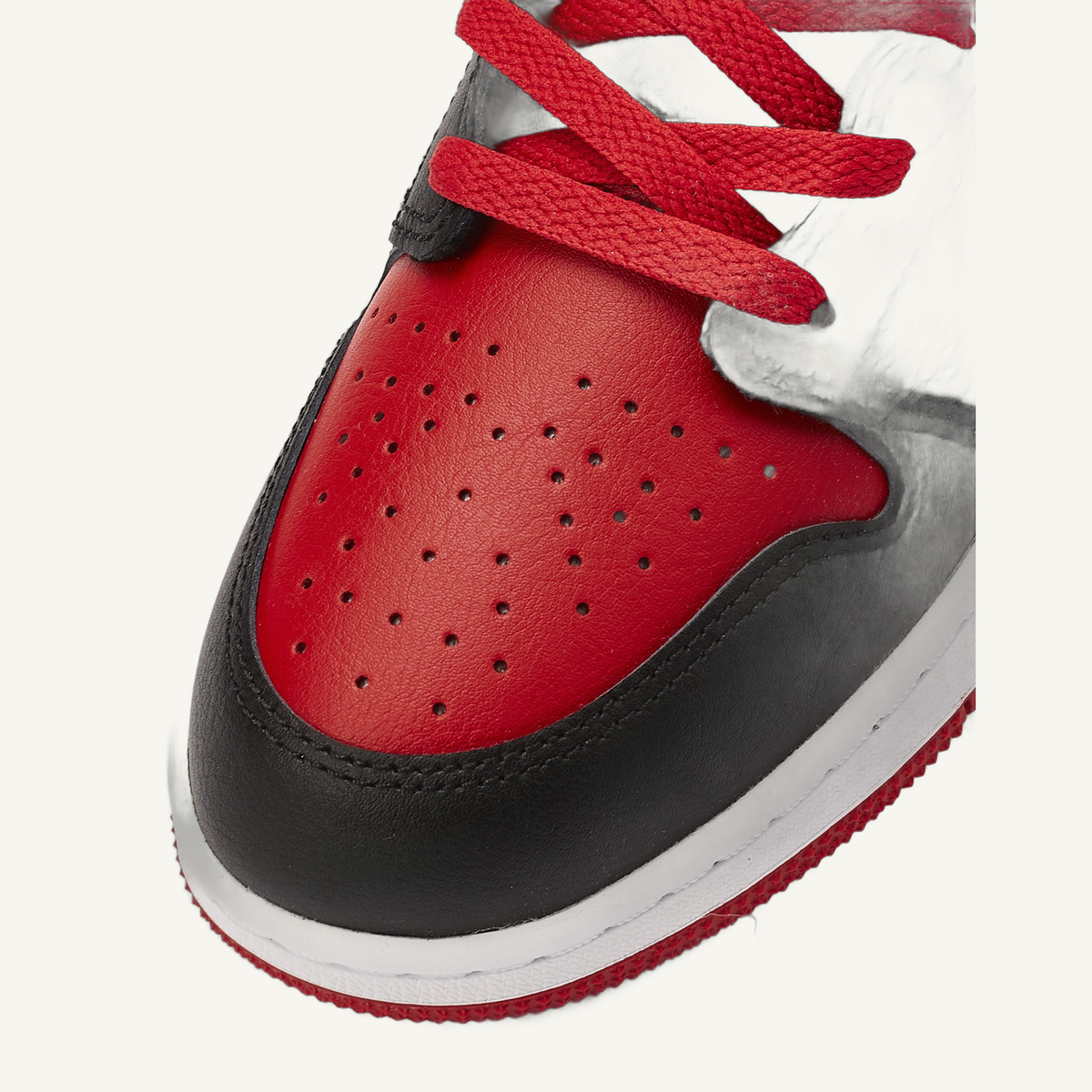 Jordan Kids Black/Fire Red Air Jordan 1 Mid Sneakers, DQ8423 060