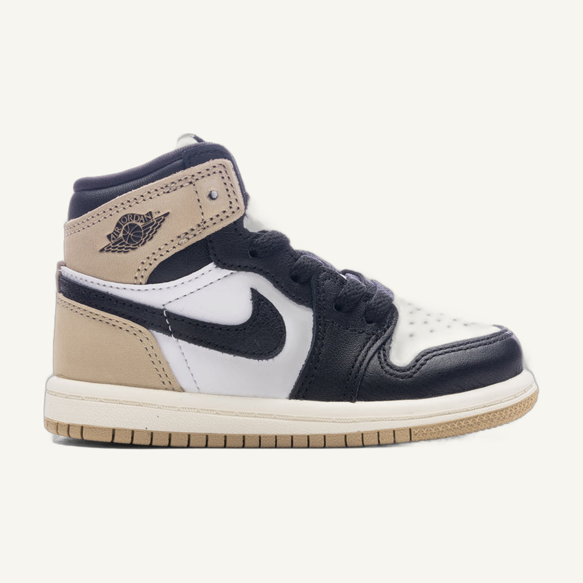 Jordan Toddler Black/Latte Air Jordan 1 Retro High OG Sneakers, FD2598 021