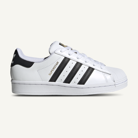 Adidas Originals Kids White/Black Superstar Sneakers, FU7712
