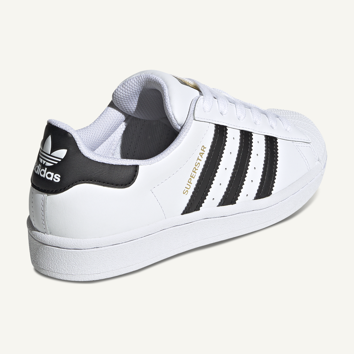 Adidas Originals Kids White/Black Superstar Sneakers, FU7712