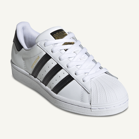 Adidas Originals Kids White/Black Superstar Sneakers, FU7712