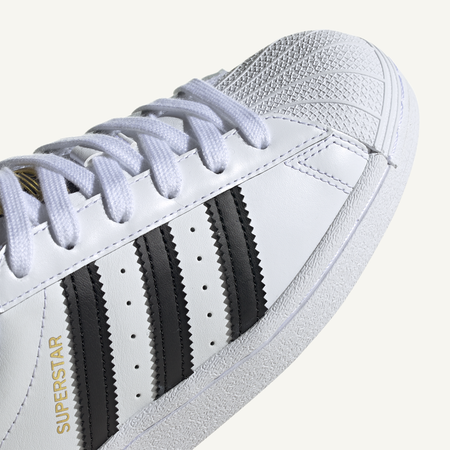 Adidas Originals Kids White/Black Superstar Sneakers, FU7712