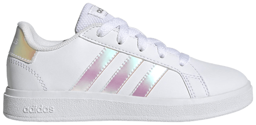 Adidas Kids' Grand Court 2.0 Sneakers, Cloud White / Iridescent / Cloud White, GY2326