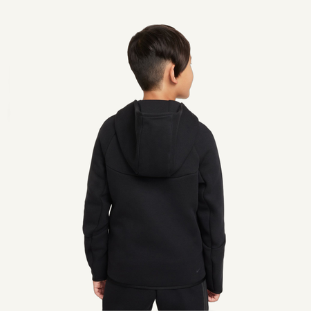 Nike Kids Black Sportswear Tech Fleece Full-Zip Hoodie, HV5867 010