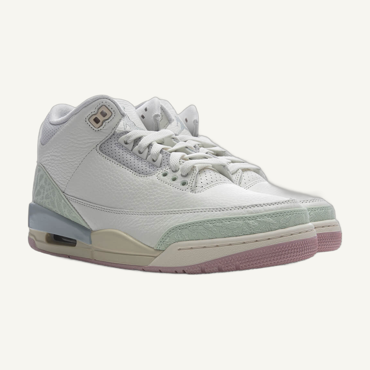 Jordan Men's Sail/Jade Aura Air Jordan 3 Retro OG 'Spring Is in the Air' Sneakers, IF4396 100
