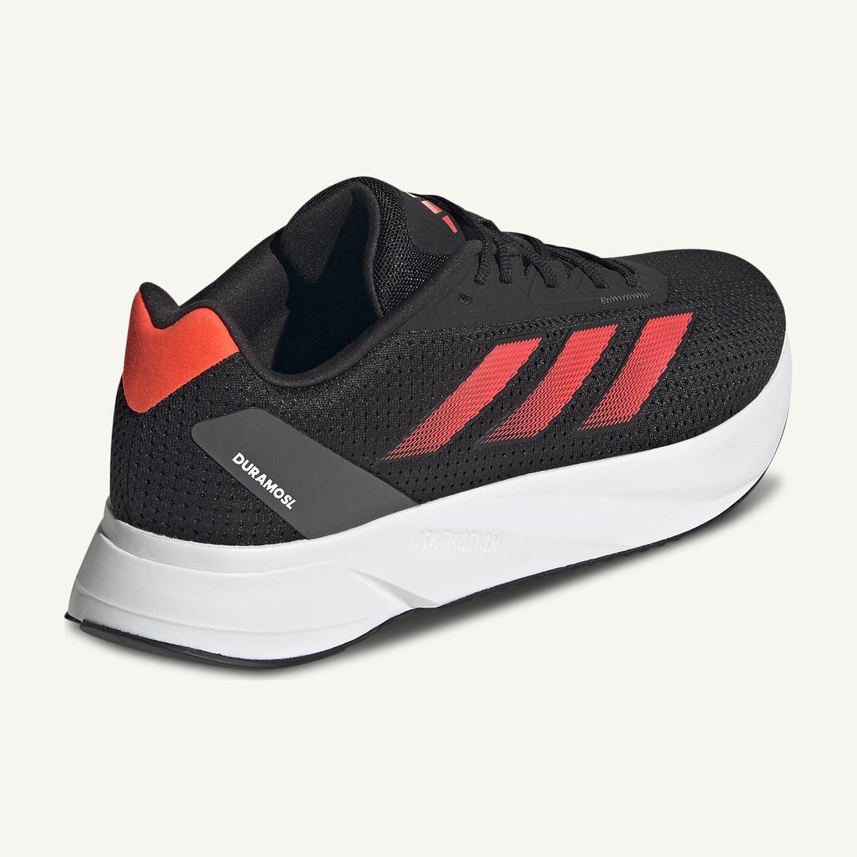 Adidas Men's Black/Solar Red Duramo SL Sneakers, IF9483